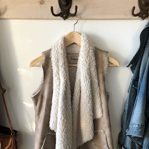 Women’s boho shearling vest